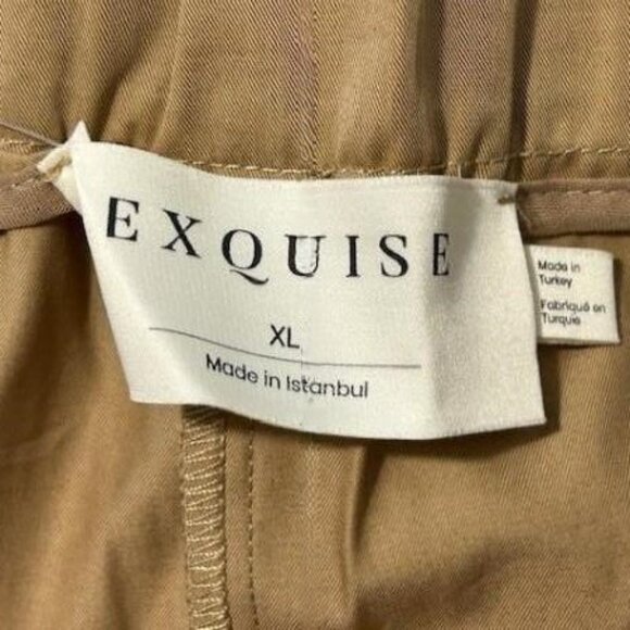 Anthropologie Exquise Barrel-Leg Chino Pants Cedar Size XL - Picture 7 of 12